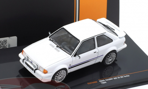 1/43 Ixo 1984 Ford Escort MK III RS Turbo (White) Car Model