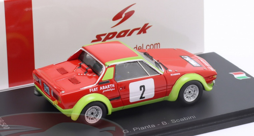 1/43 Spark 1974 Fiat X 1/9 #2 Rallye Sicily Fiat Rally Giorgio Pianta, Bruno Scabini Car Model