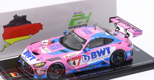 1/43 Spark 2022 Mercedes-Benz AMG GT3 #4 3rd 24h Nürburgring Mercedes-AMG  Team GetSpeed / BWT Maro Engel, Jules Gounon, Daniel Juncadella Car Model