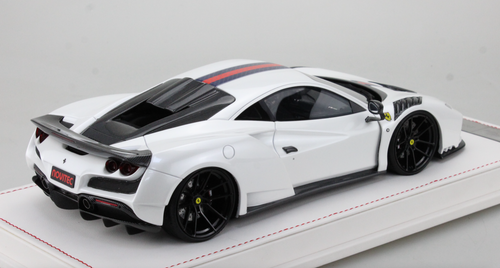 1/18 Ivy Ferrari F8 Novitec (Pearl White with G' Stripes) Resin Car Model Limited 199 Pieces