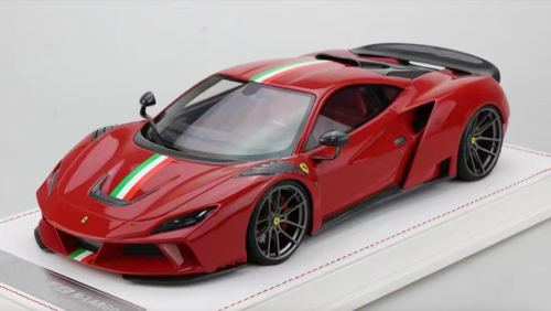 1/18 Ivy Ferrari F8 Novitec (Rosso Corsa Red with Italian Stripes) Resin Car Model Limited 199 Pieces