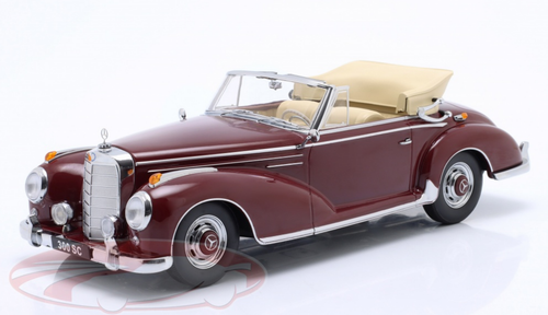 1/18 KK-Scale 1957 Mercedes-Benz 300 SC Convertible (W188) (Dark Red) Diecast Car Model