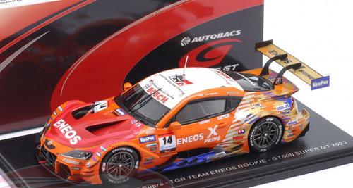 1/43 Spark 2023 ENEOS X PRIME GR Supra No.14 TGR TEAM  ENEOS ROOKIE  GT500 SUPER GT Kazuya Oshima - Kenta Yamashita Resin Car Model