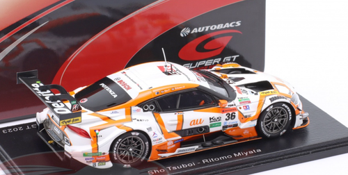 1/43 Spark 2023 au TOM'S GR Supra No.36 TGR TEAM au TOM'S  GT500 SUPER GT Sho Tsuboi - Ritomo Miyata Resin Car Model