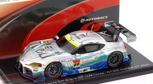 1/43 Spark 2023 Syntium LMcorsa GR Supra GT No.60 LM corsa GT300 SUPER GT Hiroki Yoshimoto - Shunsuke Kohno Resin Car Model
