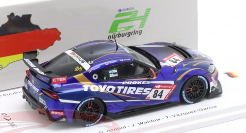 1/43 Spark 2022 Toyota GR Supra GT4 #84 24h Nürburgring TOYO Tires with Ring Racing Lance David Arnold, Janis Waldow, Tobias Vazquez-Garcia Car Model