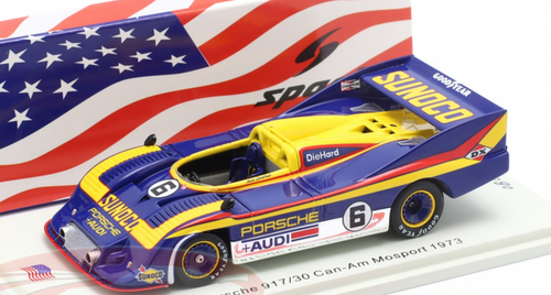 1/43 Spark 1973 Porsche 917/30 #6 7th Mosport Can-Am Champion Penske-Roger Enterprises Inc. Mark Donohue Car Model