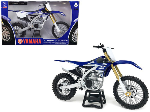 Yamaha YZ450F Dirt Bike Motorcycle Blue and White 1/6 Diecast