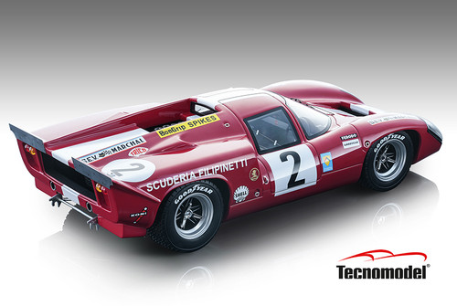 1/18 Tecnomodel Lola T70 MK3B GT Le Mans 24h 1969 Car #2 DNF Scuderia Filipinetti  Driver: J. Bonnier - M. Gregory Resin Car Model