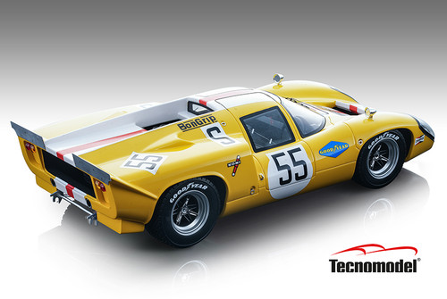 1/18 Tecnomodel Lola T70 MK3B GT Nurburgring 1000 km 1969 Car #55 DNF Ecurie Bonnier Driver: J. Bonnier - H. Muller Resin Car Model