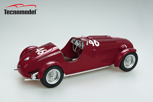 1/18 Tecnomodel Ferrari 125C 1947 Circuito Vigevano Driver Franco Cortese Resin Car Model