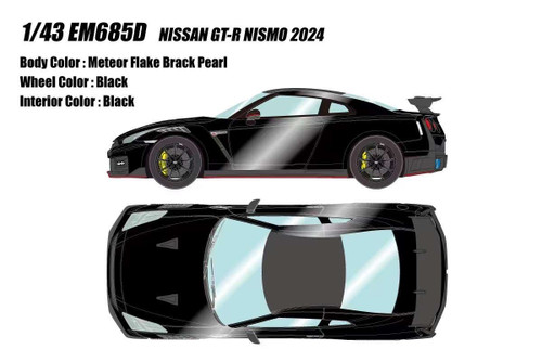 1/43 Makeup 2024 Nissan Skyline GT-R R35 Nismo (Meteor Flake Black Pearl) Resin Car Model