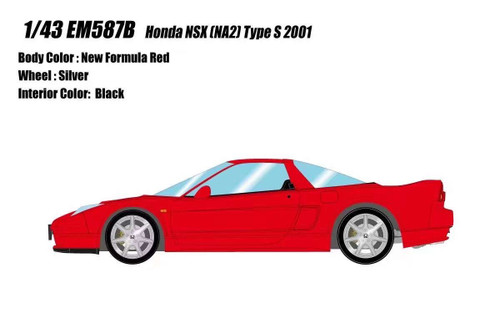 1/43 Makeup 2001 Honda NSX (NA2) Type S (New Formula Red) Car Model