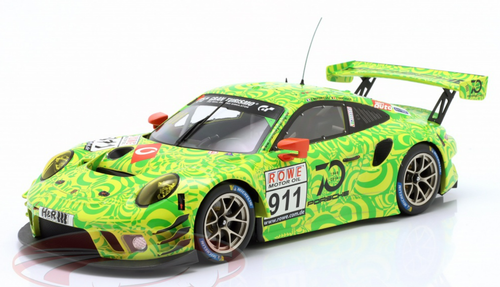 1/18 Ixo 2018 Porsche 911 GT3 R #911 VLN 6 Nürburgring Manthey Racing Fred Makowiecki, Laurens Vanthoor Car Model