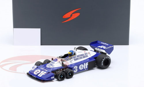 1/18 Spark 1977 Formula 1 Ronnie Peterson Tyrrell P34 #3 9th German GP Car Model