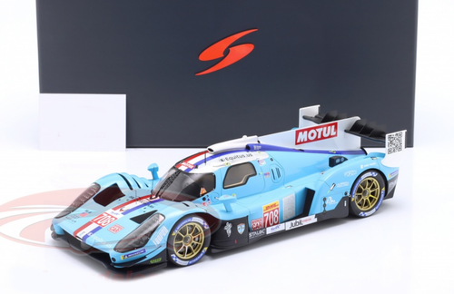 1/18 Spark 2022 Glickenhaus 007 LMH #708 Pole Position 6h Monza WEC Glickenhaus Racing Romain Dumas, Olivier Pla, Luis Derani Car Model