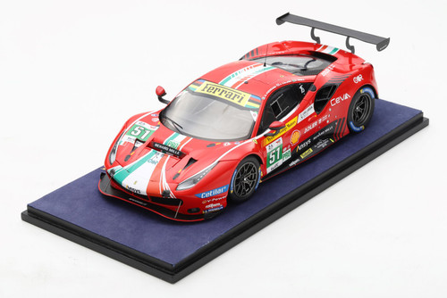 1/18 Looksmart 2022 Ferrari 488 GTE Evo #51 2nd LMGTE Pro 24h LeMans AF Corse Alessandro Pier Guidi, James Calado, Daniel Serra Car Model