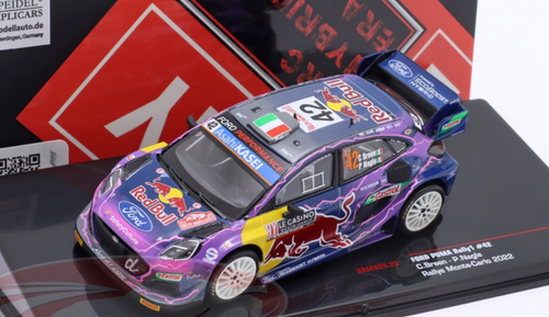 1/43 Ixo 2022 Ford Puma Rally1 #42 3rd Rallye Monte Carlo M-Sport Ford WRT Craig Breen, Paul Nagle Car Model