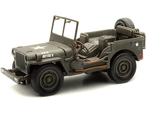1/18 AUTOart Jeep Willys (Army Green) with Trailer & Accessories
