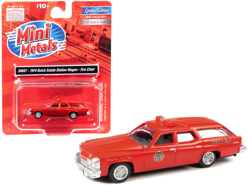 1976 Buick Estate Wagon Independence Red 1/87 (HO) Scale Model Car
