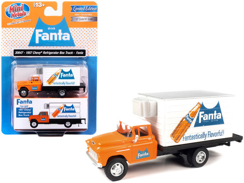 1957 Chevrolet Refrigerated Box Truck Orange with White Top 