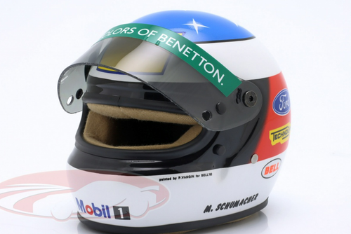 1/2 Bell 1992 Formula 1 Michael Schumacher Benetton #19 1st Win Belgium GP Helmet Model