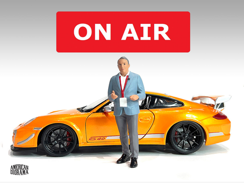 1/18 American Diorama On Air The Interviewer Figure (car models NOT included)