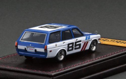 1/64 Ignition Model Datsun Bluebird (510) Wagon Blue/White