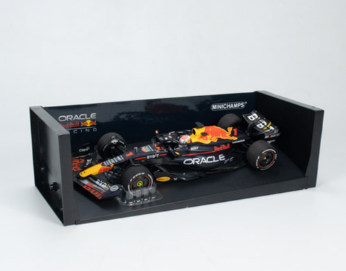1/18 Minichamps 2023 Formula 1 Oracle Red Rull Racing RB19 Max Verstappen Winner Spanish GP Car Model
