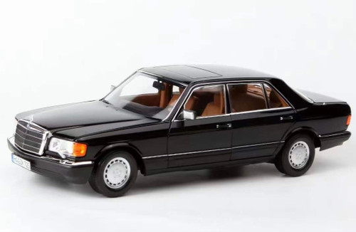 1/18 Norev 1989 Mercedes-Benz 560 SEL W126 (Black) Diecast Car