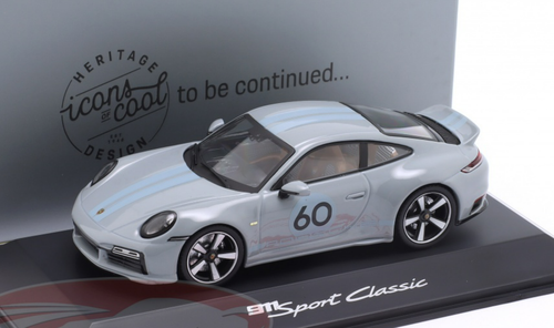 1/43 Dealer Edition 2022 Porsche 911 (992) Sport Classic (Grey Metallic ...