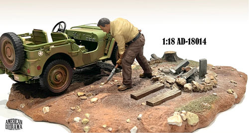 1/18 American Diorama Figure Mechanic-4 Resin Car Model