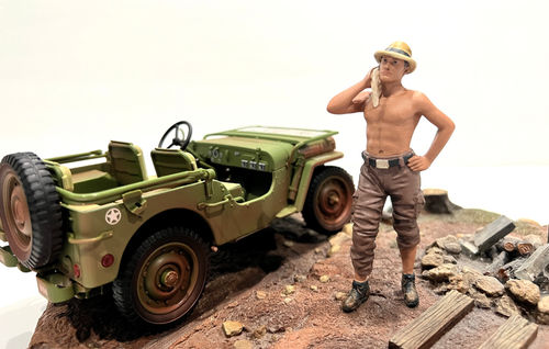 1/18 American Diorama Figure Mechanic-1 Resin Car Model