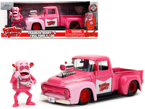 1956 Ford F-100 Pickup Truck Pink with Graphics and Franken Berry