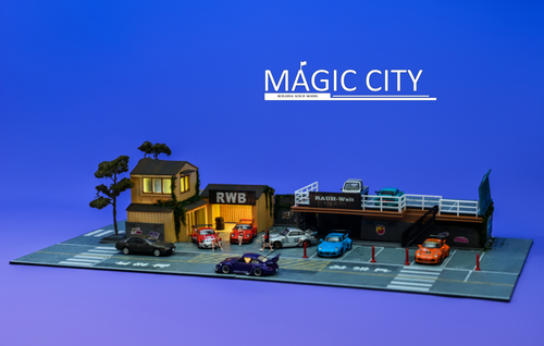 1/64 Magic City RWB Rauh-Welt Building Diorama (car models & figures NOT included)