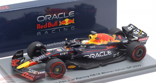 1/43 Spark 2022 Formula 1 Max Verstappen Red Bull RB18 #1 Winner Italy GP Car Model