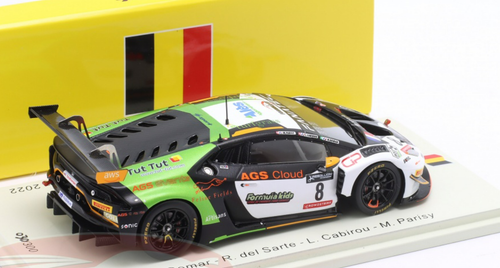 1/43 Spark 2022 Lamborghini Huracan GT3 Evo #8 24h Spa AGS Events Nicolas Gomar, Ruben del Sarte, Loris Cabirou, Mike Parisy Car Model