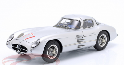 1/18 CMC 1955 Mercedes-Benz 300 SLR Uhlenhaut-Coupe Testcar RAC Tourist Trophy Diecast Car Model