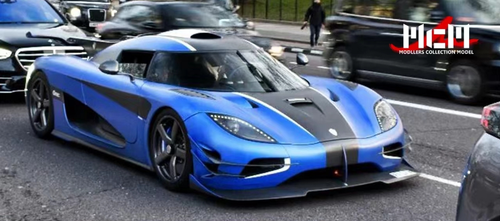 1/18 MCM Koenigsegg one 1 Matt Blue Resin Car Model