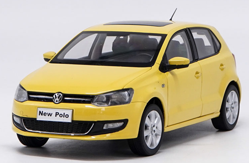 1/18 Dealer Edition 2013 Volkswagen VW Polo (Yellow) Diecast Car Model