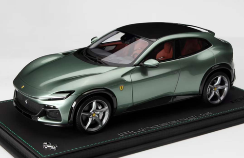 1/18 BBR Ferrari Purosangue (Verde Dora Green with Carbon Fiber Roof) Resin Car Model