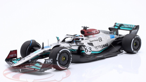 1/18 Spark 2022 Formula 1 George Russell Mercedes-AMG F1 W13 #63 4th Belgian GP Car Model