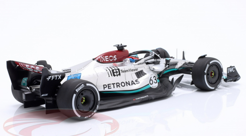 1/18 Spark 2022 Formula 1 George Russell Mercedes-AMG F1 W13 #63 4th Belgian GP Car Model