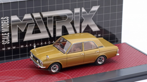 1/43 Matrix 1970 Ford Cortina 1600E (Gold Metallic) Car Model