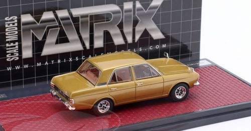 1/43 Matrix 1970 Ford Cortina 1600E (Gold Metallic) Car Model
