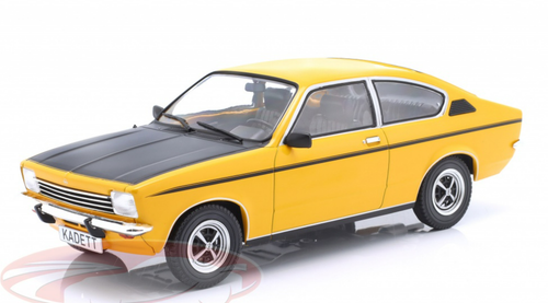 1/18 Modelcar Group 1975 Opel Kadett C Coupe SR (Dark Yellow & Black) Car Model