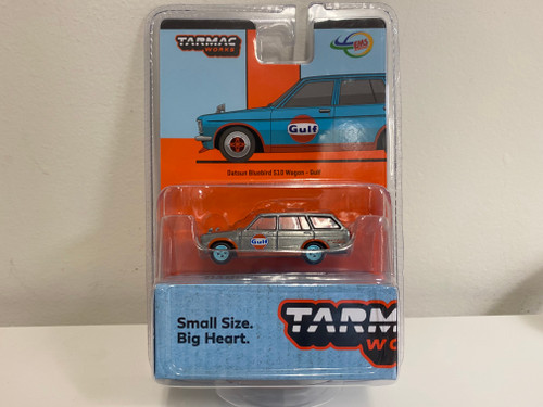 CHASE CAR 1/64 Tarmac Works Datsun Bluebird 510 Wagon Gulf (Indonesia Exclusive)