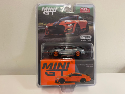 CHASE CAR 1/64 Mini GT Ford Mustang Shelby GT500 (Twister Orange) Diecast Car Model