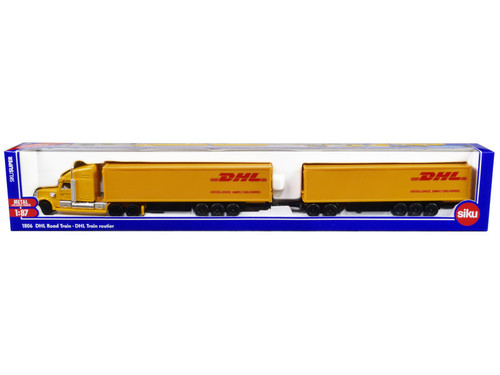 Truck with Double Pup Trailers "DHL Road Train" 1/87 (HO) Diecast Models by Siku