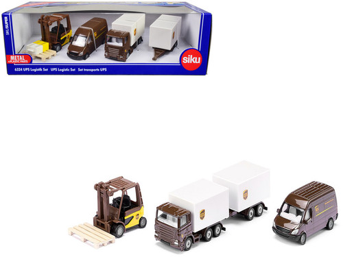 "UPS Logistics" Set of 3 Pieces Diecast Models by Siku
